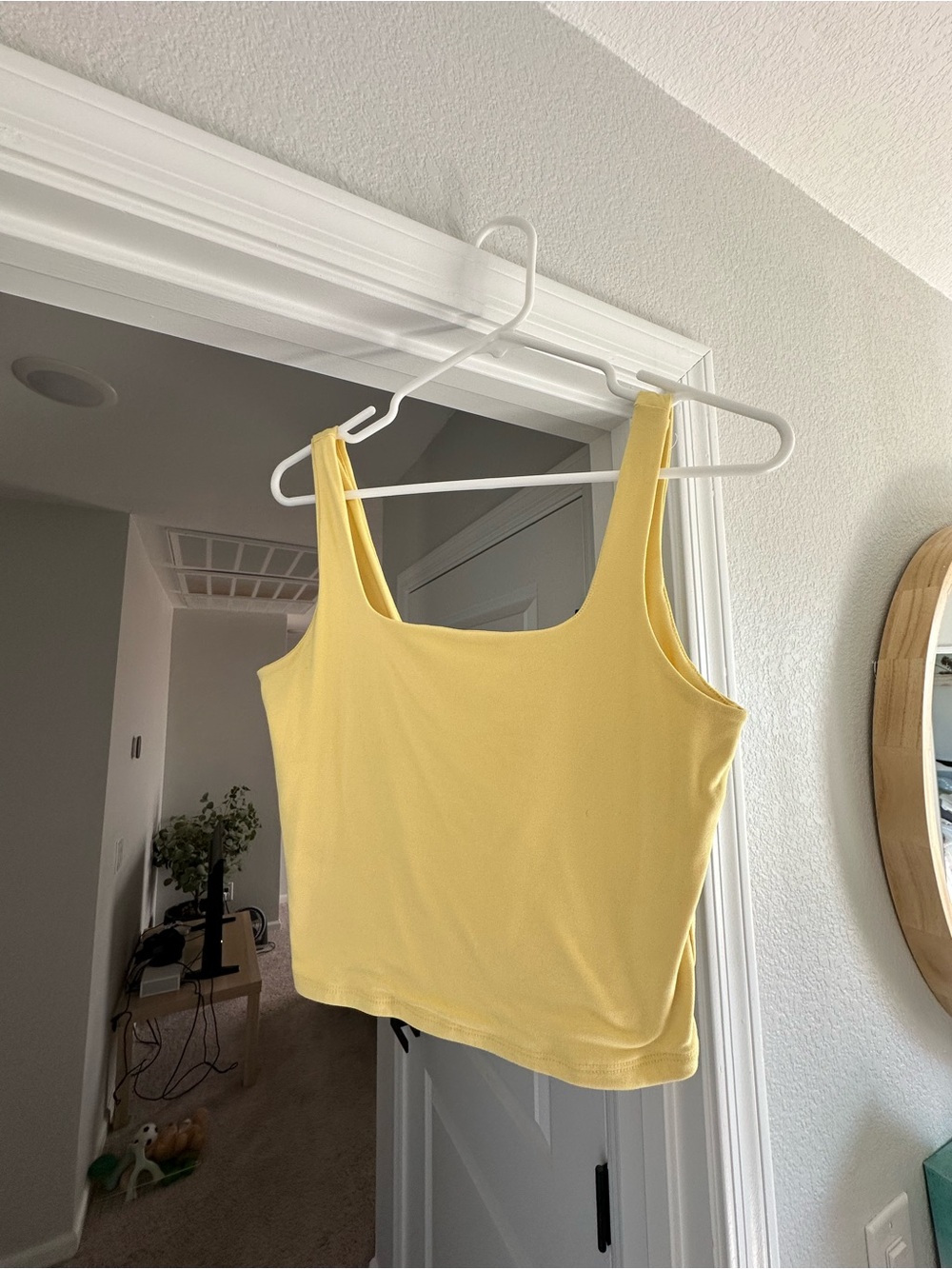 Heart Hips Sunny Yellow Square Neck Tank